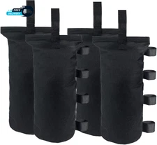 Heavy Duty Weight Bags(150Lbs) for Pop up Tent, Set of 4, Black(Without Sand)