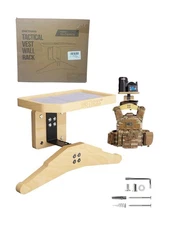 Tactical Vest Holder Wall Mount Rack, Tactical Equipment Display with Top Tra...