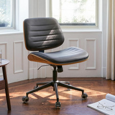 Stylish Adjustable Small Desk Chair for Home Office - Mid Century Modern Design