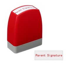 Parent Signature Teacher Stamps, 2.1x1.7x0.9 Inch Homework Stamper, Red