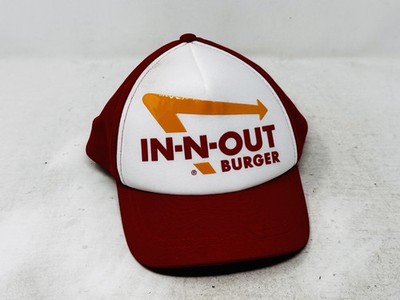 Official In-N-Out Burger Employee Hat Snapback Red Uniform Crew Cap Vintage 90s
