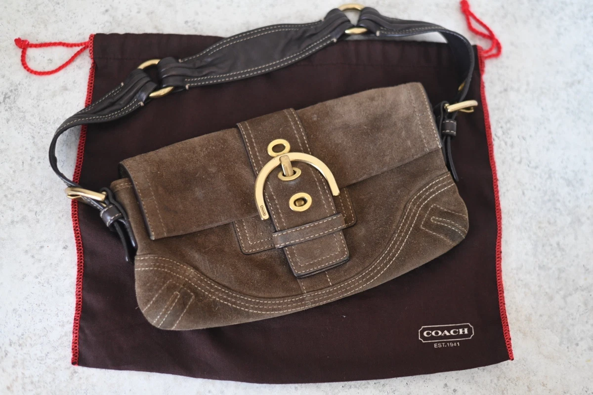 Coach Women's Suede Exterior Baguette Bags & Handbags for Women
