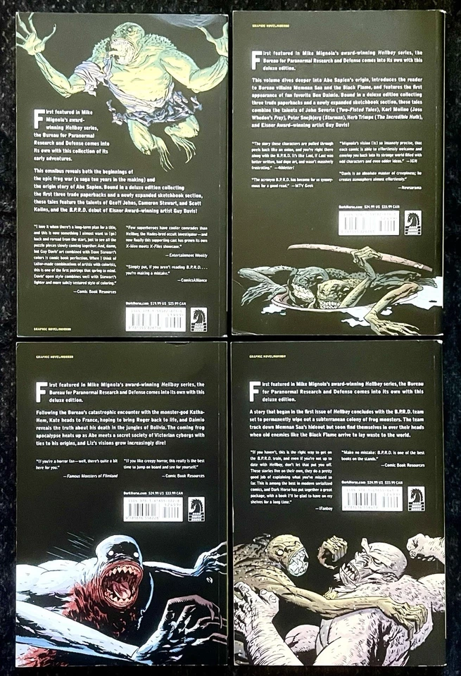 B.P.R.D. Quadrinhos Dark Horse Plague of Frogs Vol 1 2 3 4, por Mike Mignola TPB 2015 - Imagem 2 de 4