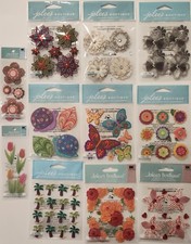 JOLEE'S BOUTIQUE Lot Of 11 Dimensional Scrapbooking Stickers FLOWERS GARDEN