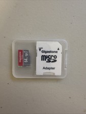 Gigastone 64GB MicroSD Card and Gigastone MicroSD - SD Adapter