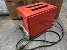 Fostoria Vintage Mid Century Modern MCM Toaster Red/Orange Electric Kitchen