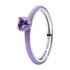 Pandora Bijoux Anneau Femme Argent Couleur Lilas Chakra Coeur 193088C04