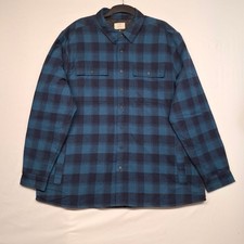 Men’s George Lumber Jack Styled Shacket Shirt Jacket Size 3XL Blue Plaid New Tag
