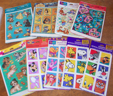 Vintage 80s 90s Sticker Lot Hallmark Disney Pooh Warner Bros Sealed