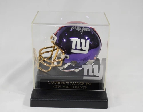 Lawrence Taylor Giants Mini Helmet Signed Autographed   Riddell Chrome Ltd Edt