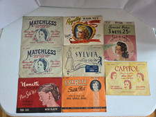 Vintage Hairnets; lot of 8; assorted brands, all dark brown