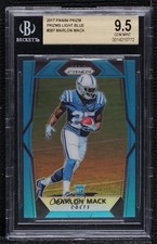 2017 Panini Prizm Rookies Light Blue /199 Marlon Mack BGS 9.5 GEM MINT Rookie RC