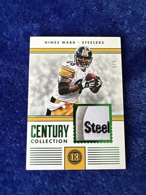 2017 Encased Century Collection Hines Ward Logo Patch /5 Green Rare Steelers