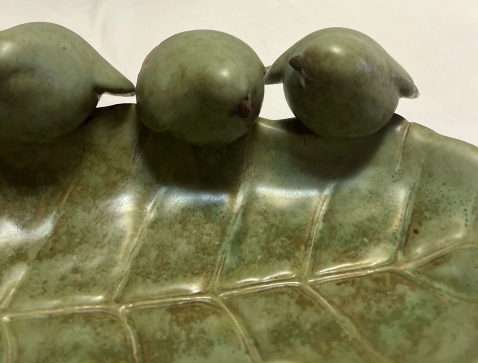 Birds On a Leaf Decorative Tray Centerpiece Shabby Chic/Farmhouse - Image 4 of 4