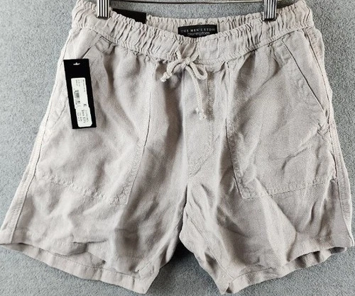 The Men's Store at Bloomingdale's Solid Linen 7" Shorts Men's 32 Sand Pull On