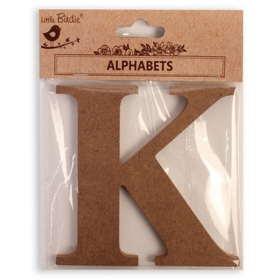 6er Pack - Little Birdie MDF Alphabete Upper Case 4'' 1/Pkg-K - CR88158