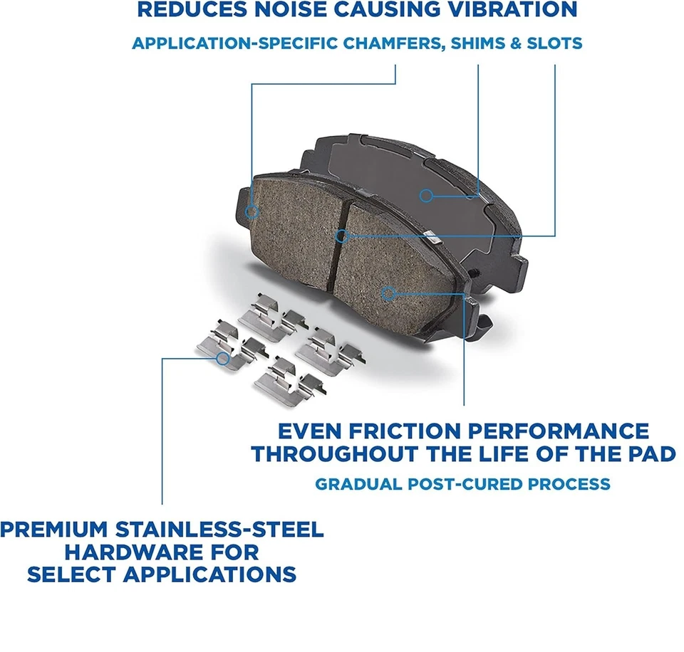 Pastillas de freno de disco, bordes biselados para frenadas suaves y silenciosas Foto 4 de 4