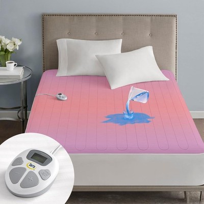 Serta Waterproof Heated Mattress Pad Deep Pocket & Machine Twin XL, White