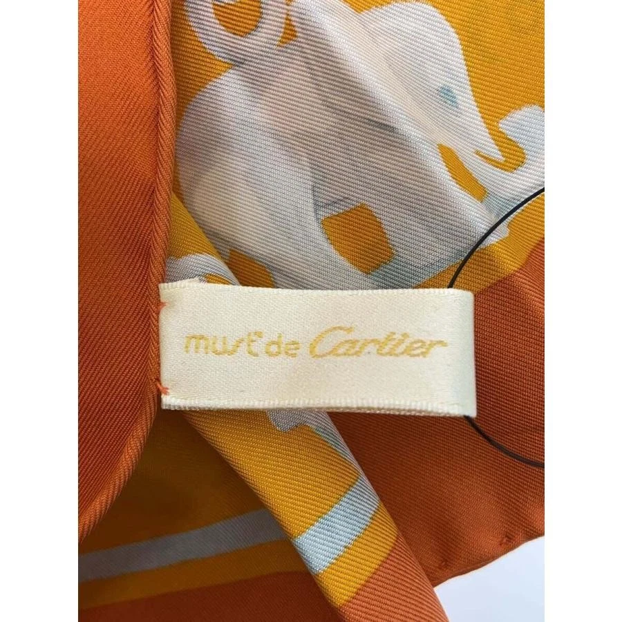 Cartier Scarf Silk Yellow Authentic Women W:34.65” 2258 - Image 2 of 3