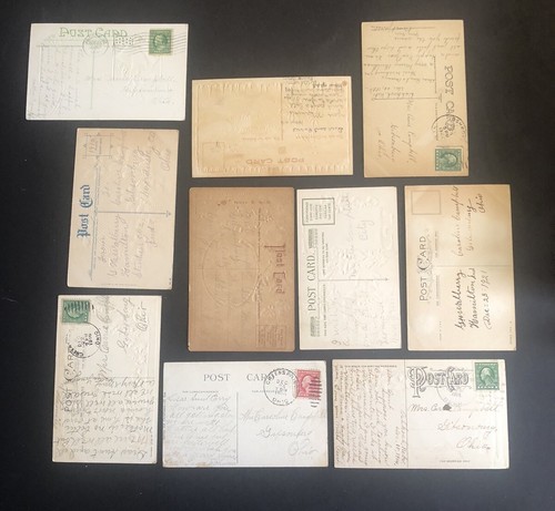 LOTTO/10 CARTOLINE D'EPOCA NATALIZIE ANTICHE PRIMI '900 CONDIZIONI VARIABILI - Foto 2 di 4
