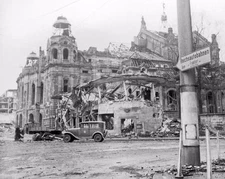 1945 WW2 Cologne Germany Autobahn Frankfurt Sign WWII Photo FL138