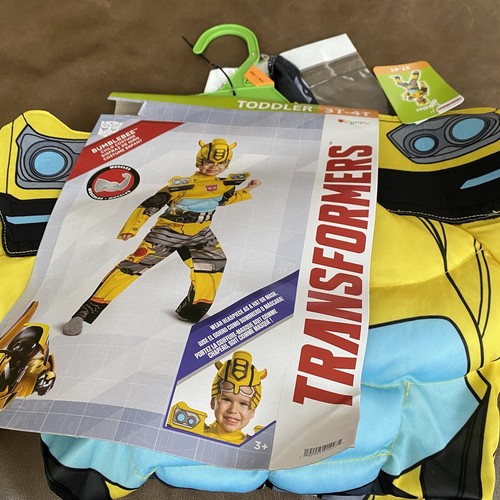 Boys Transformers Bumblebee Toddler Halloween Costume Padded Muscle Chest size2T - Picture 5 of 9