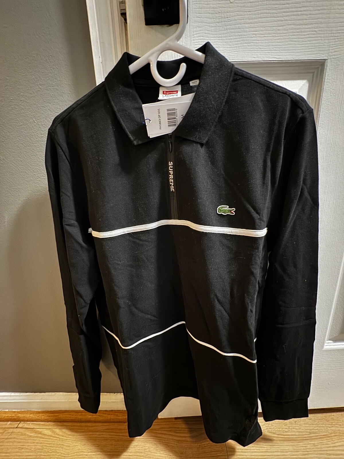 Supreme X Lacoste Pique Zip Size Medium