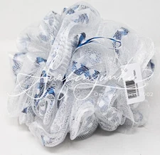 Bath & Body Works Blue Gingham Loofah Bath Shower Sponge Checkered Pattern New