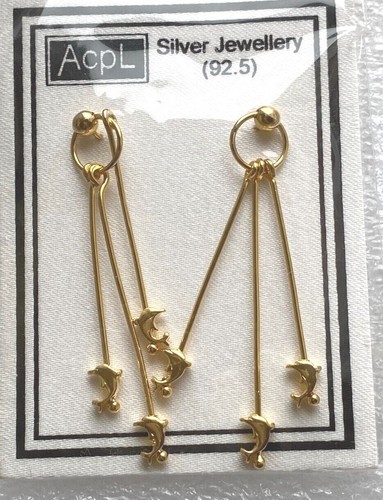 22 Gold filled new dangle teddy earrings #1120 - Picture 3 of 4