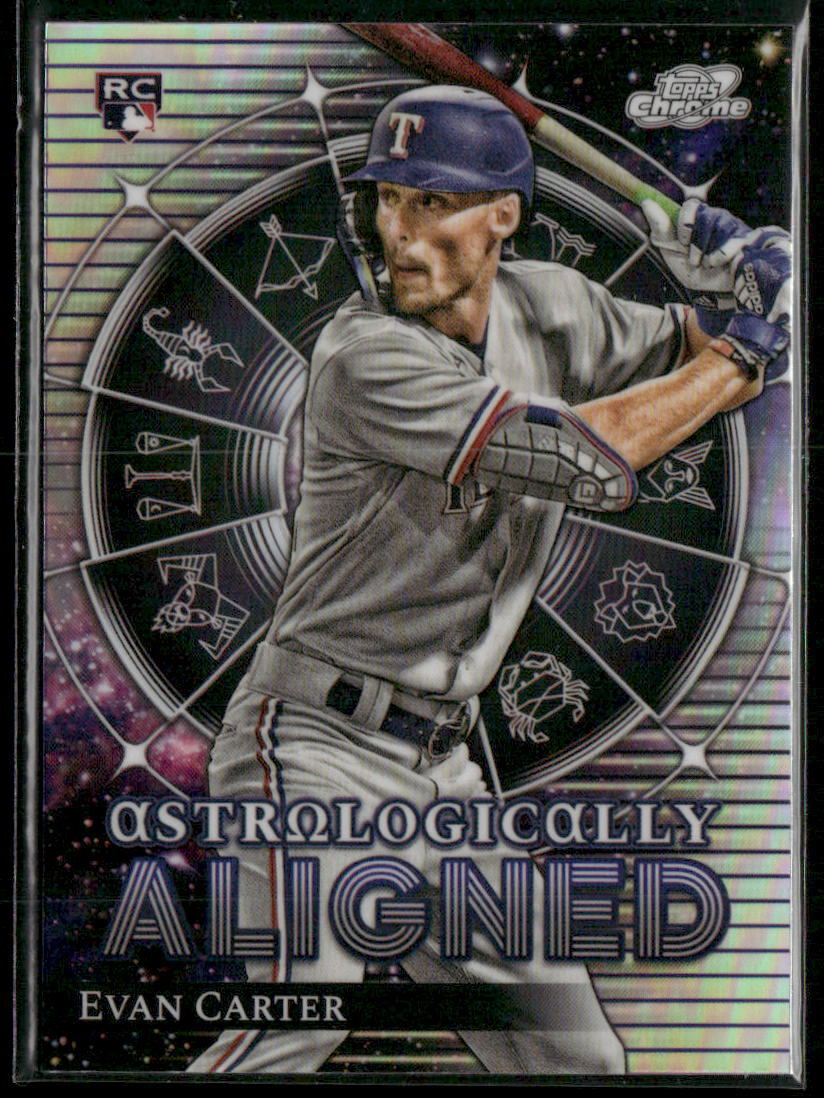 2024 Topps Chrome Cosmic Evan Carter Astrologically Aligned Texas Rangers
