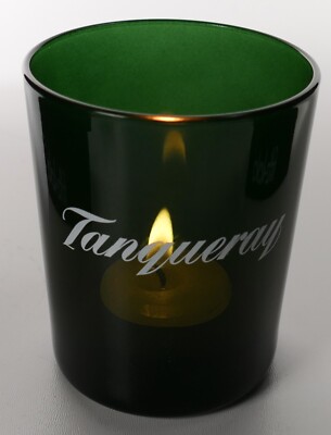 Tanqueray Gin Tumbler Echtglas Windlicht Teelicht Kerzenhalter Gläser grün 8422