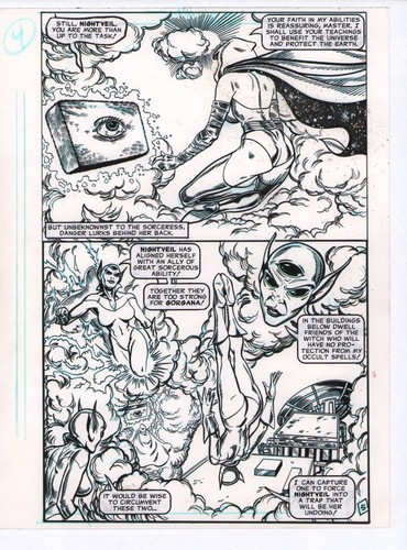 FEMFORCE No. 113 PG 5- NIGHTVEIL, GORGANA ORIGINAL ART AC COMICS - 第 1/1 張圖片