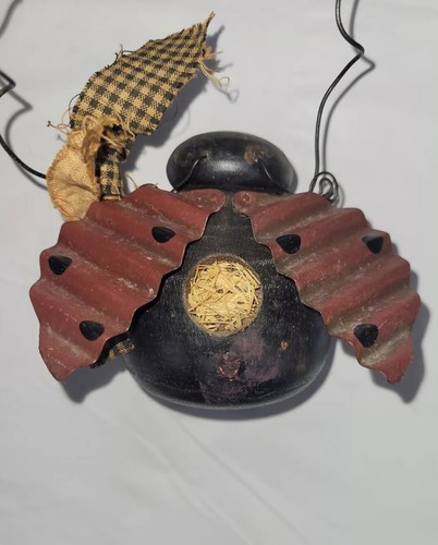 Three Primitive Looking Wood and Metal Bugs Garden Outdoor Decor - Picture 20 of 20