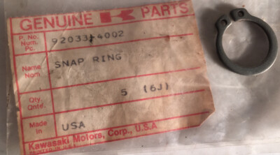 Genuine Kawasaki NOS NEW 92033-4002 Snap Ring 1981-1983 KLT200, Duckster (SCL-3)