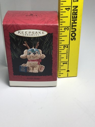 Keepsake Secret Santa 1994 Hallmark Masked Dog Christmas Ornament NOS - Picture 9 of 9