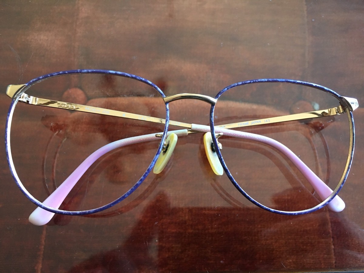 Tura Lavendar gold eyeglasses sunglasses frames Made in 