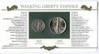 1941-D Walking Liberty Half Dollar 1991 American Eagle 1 oz Silver Coin K463