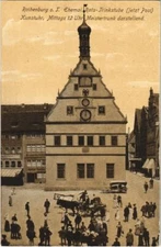 Old postcard postcard Rothenburg - noon 12 o'clock master drink depicting GERMANY (1074558)