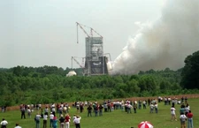 Space Shuttle Main Engine Test Firing Space Shuttle 8X12 PHOTOGRAPH