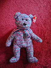 2000 Ty Beanie Babiea (4287) USA the Bear-RARE-MINT Cond. (See Tags!)