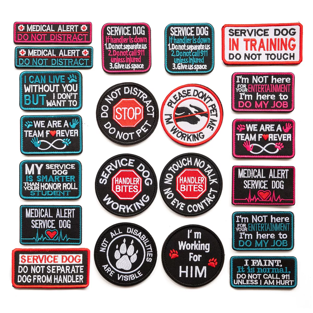 Service Dog Patch - Therapy Woking Emotional Support Aufnäher  Klettverschluss