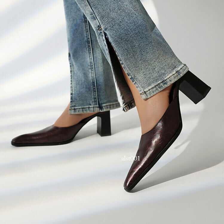 PANTOFOLA D’ORO Sandali donna muli slip on sexy tacco a blocco punta slingback scarpe pantofola