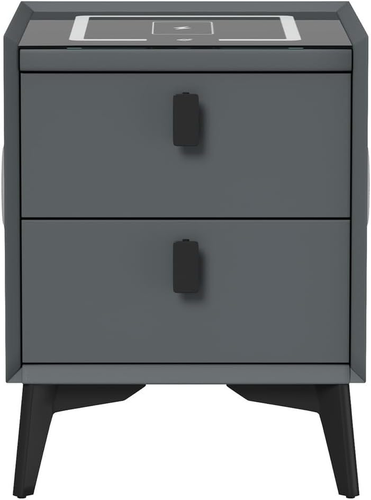 Bedside Table with Wireless Charging Port Smart Bed Side Table with Bluetooth Sp - Picture 5 of 12
