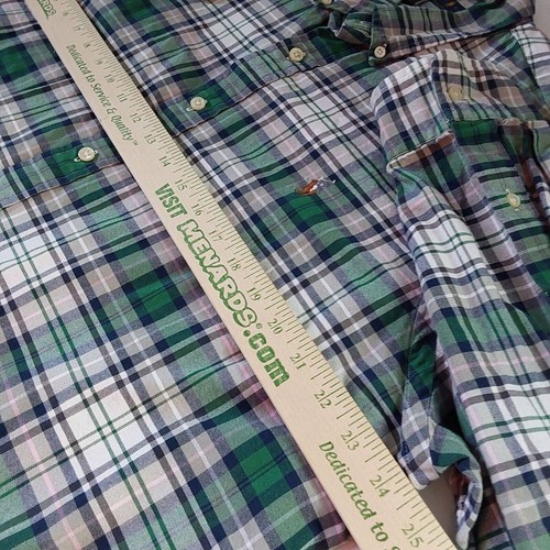 Ralph Lauren Men Button Down Long Sleeve Flesh Pony Plaid Causal XL Dress Shirt - Picture 4 of 6