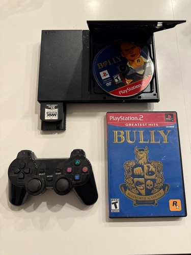 Sony PlayStation 2 Slim Console - Black with Accessories and Bully Game