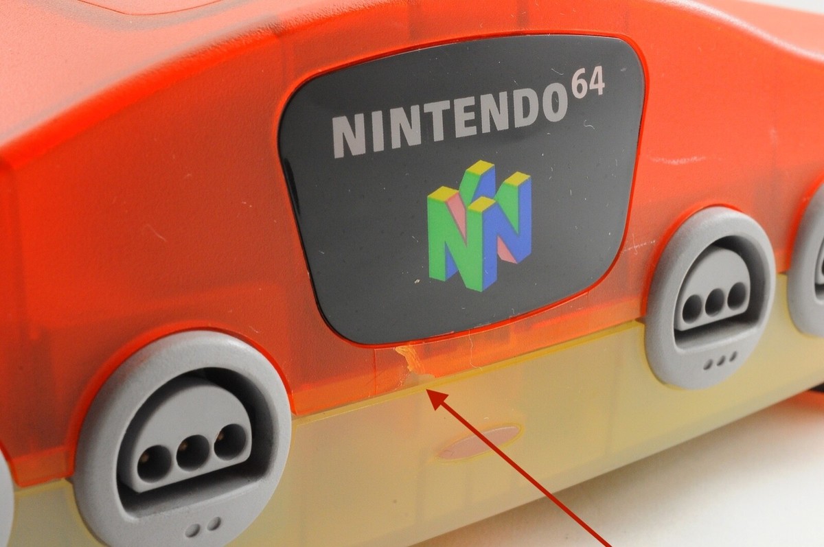 Nintendo 64 N64 Console Clear Red Japanese Version w/ Cable