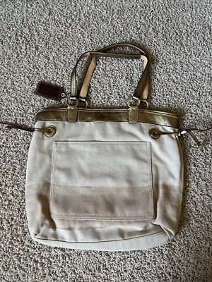 Unique Coach Audrey Canvas Limited Edition Tote bag w  display picture 1
