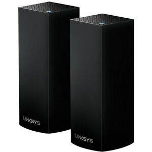 Linksys - Velop AC4400 Tri-Band Mesh Wi-Fi 5 System (2 Pack) - Black WHW0301-RM2 - Click1Get2 On Sale
