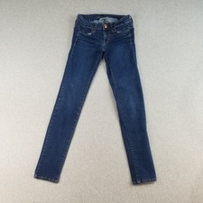 American Eagle Jeans Women's Sz 00 Jeggings Super Stretch Normcore DarkWash Cute