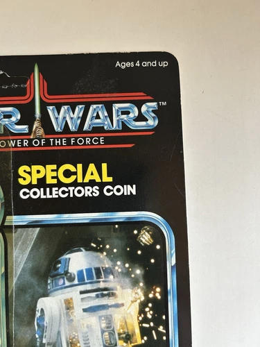 Vintage Star Wars Power Of The Force R2-D2 Coin Unpunched Kenner 1984 92 Back - Picture 6 of 24